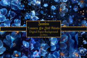 Luminous Floral Seamless Patterns, a Texture Illustration by Dream Creation