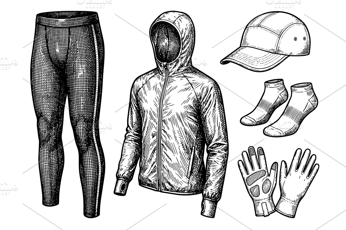 Running Gear Vintage Engraving, a Sport Illustration by Huza Studio (Photo 4 of 13)