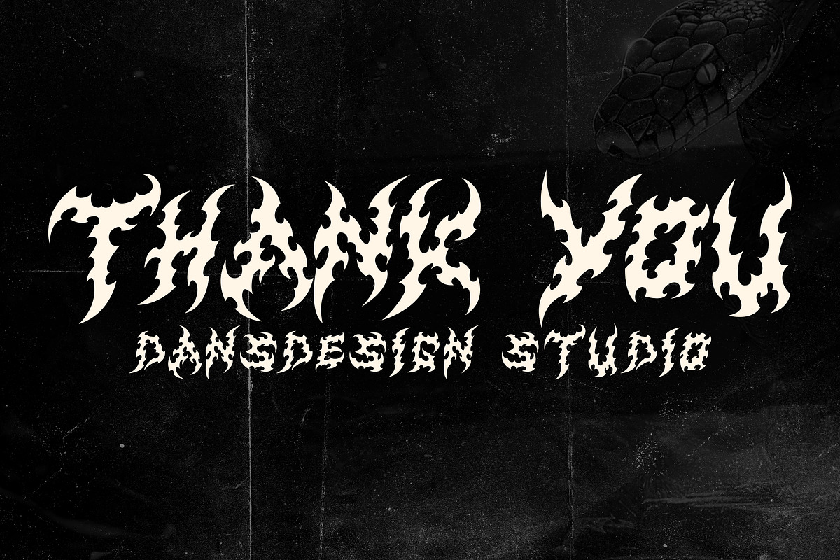 Serpent Horror Metal Gothic Display, a Blackletter Font by dansdesign (Photo 12 of 12)
