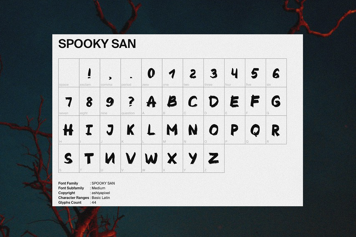 SPOOKYSAN | bold display font, a Blackletter Font by Ashiya Pixel (Photo 6 of 8)
