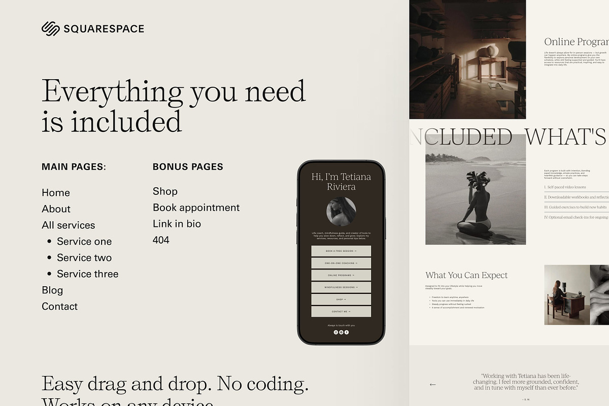Squarespace Template Coach Website, a Squarespace Template by The Soft Voice (Photo 4 of 8)