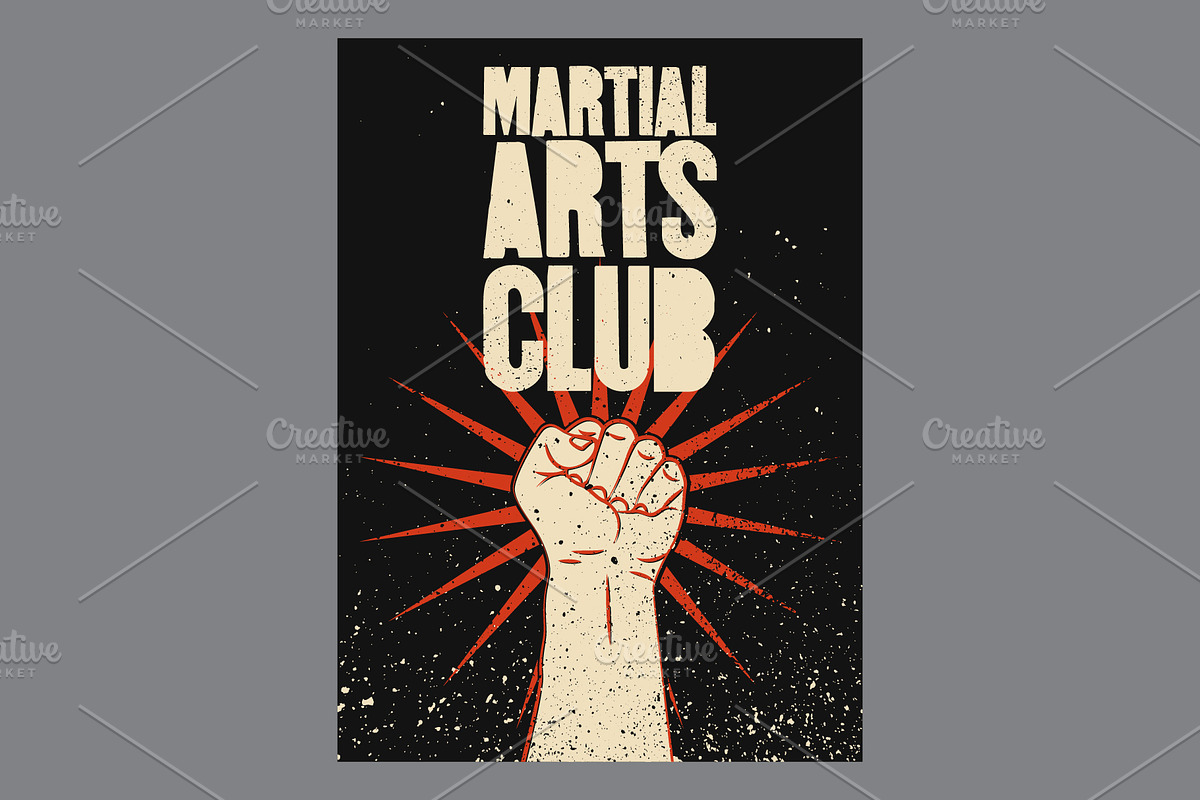 Boxing grunge vector poster set., a Sport Illustration by PoPaShop (Photo 3 of 9)