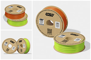 Filament Spool Mockup, a Packaging Mockup by Unerispace