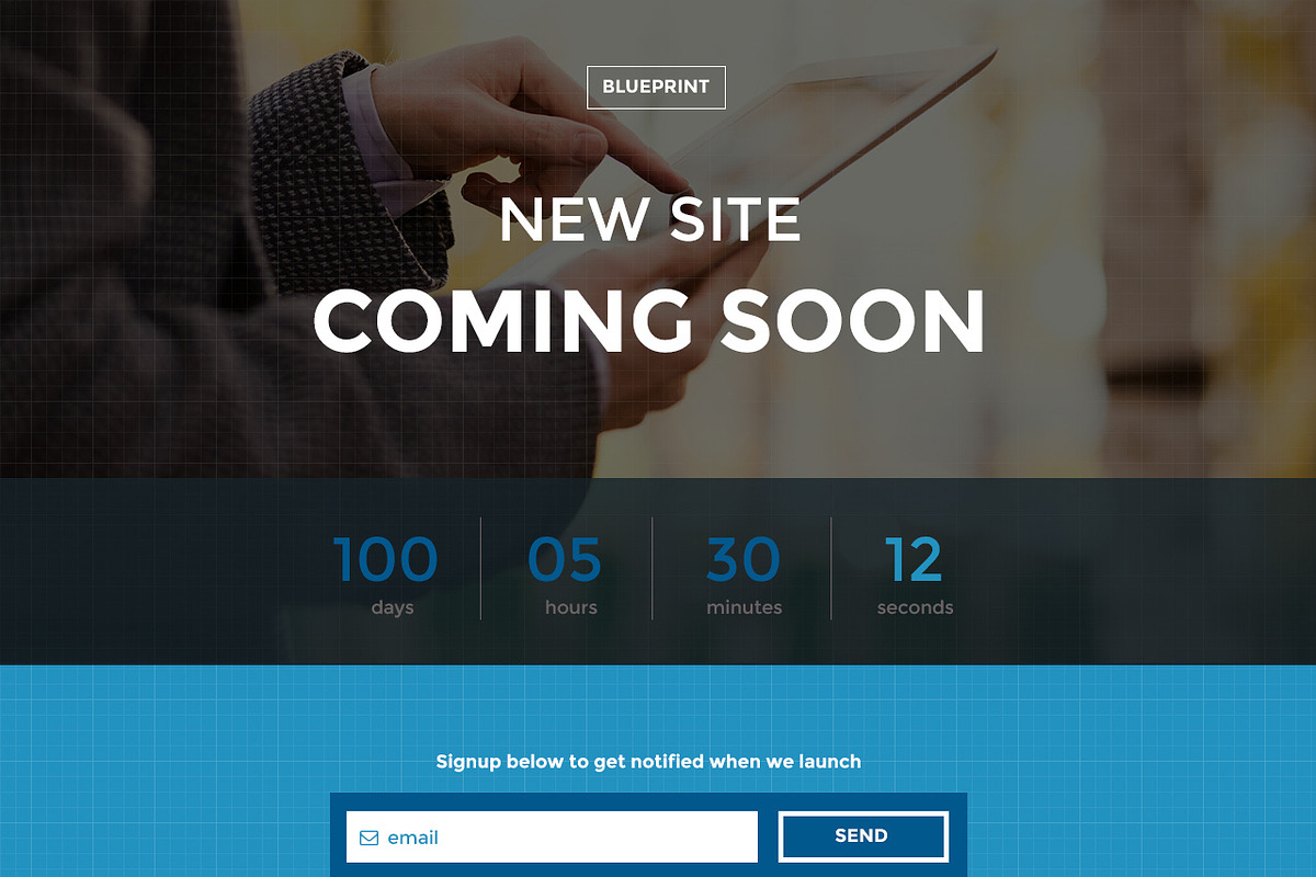 Blueprint - Responsive Co. Soon Page, a Landing Page Template by Mage Themes (Photo 2 of 3)