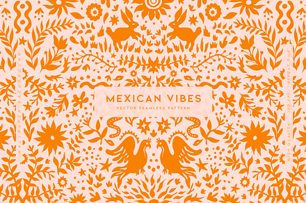 Mexican Vibes, a Pattern Graphic by MalyskaStudio