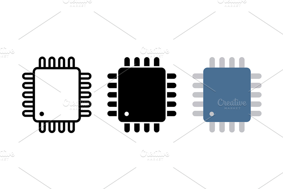 Microchip Vector Icons, a Solid Icon by Artonix (Photo 2 of 2)