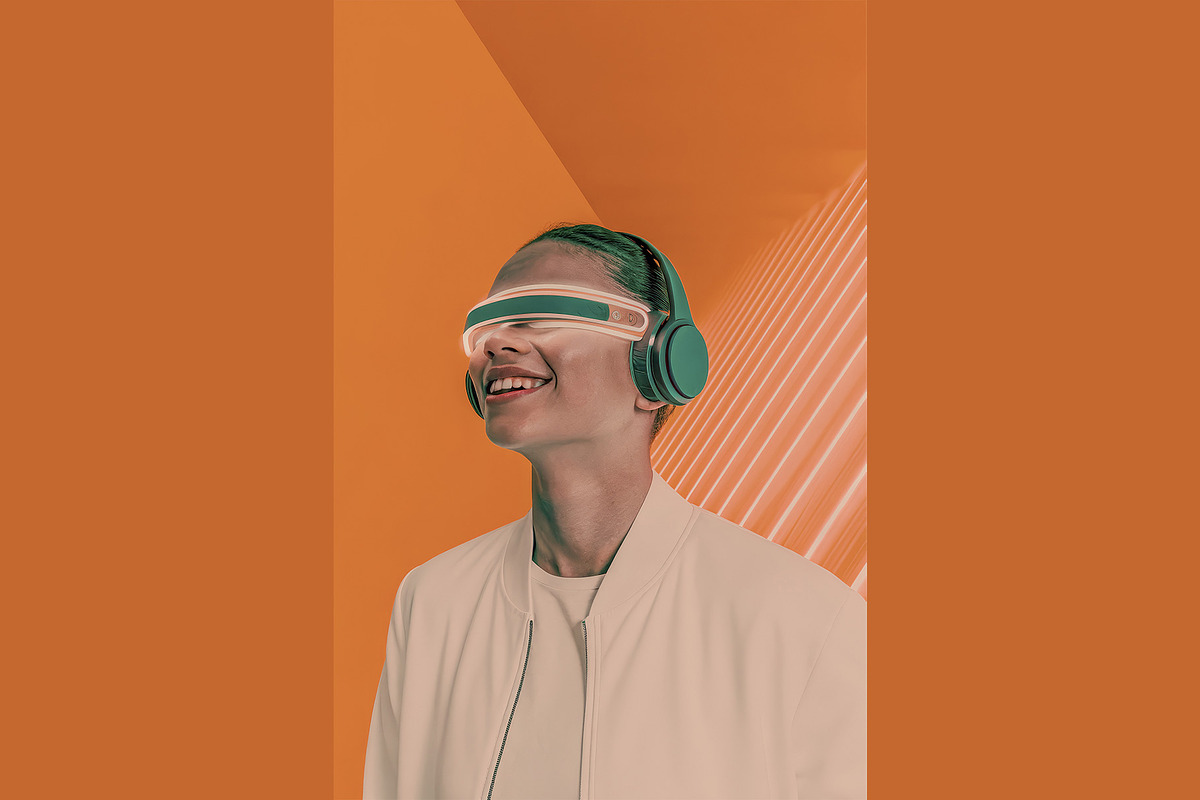 Cyberpunk VR Stock Photo Pack, a Person Illustration by StockVerse Creative (Photo 2 of 4)