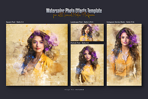 Watercolor FX - Photoshop Effect, a Layer Style Add-On by Creative_View