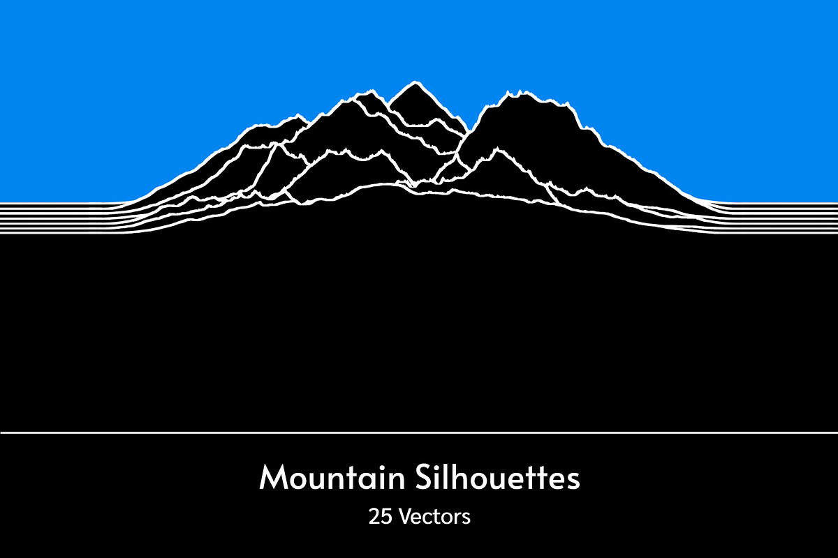 Mountain Silhouettes – 25 Vectors, a Graphic by MarkSupply (Photo 1 of 4)