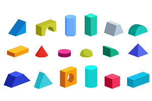 Cartoon children building blocks, an Illustration by Valerie Bodnar