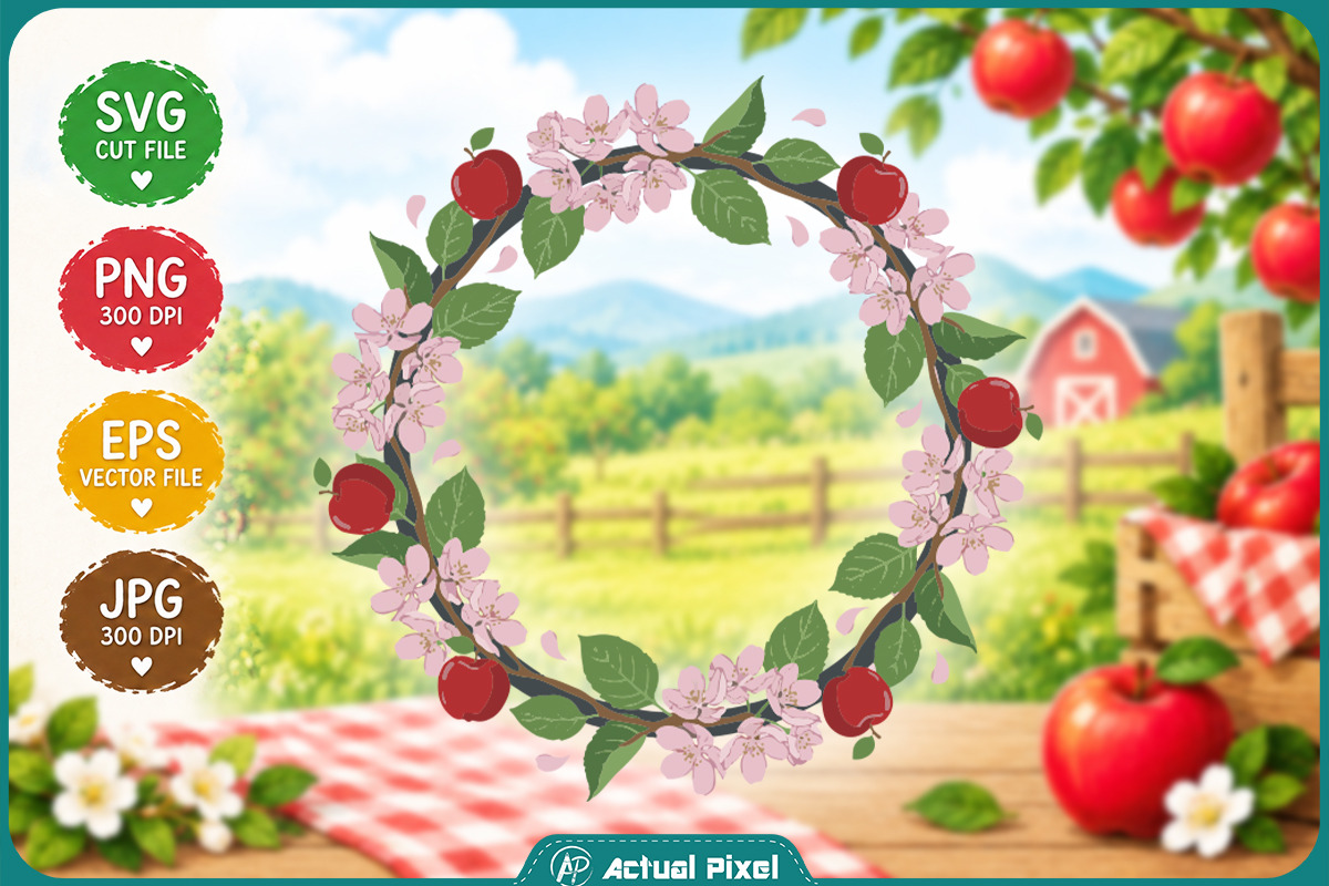 Apple Orchard Clipart Bundle, an Object Illustration by Actual Pixel (Photo 21 of 22)
