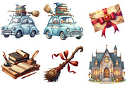 Cute Magic School Watercolor Clipart, an Illustration by Libby Wishes (Thumbnail 5 of 12)
