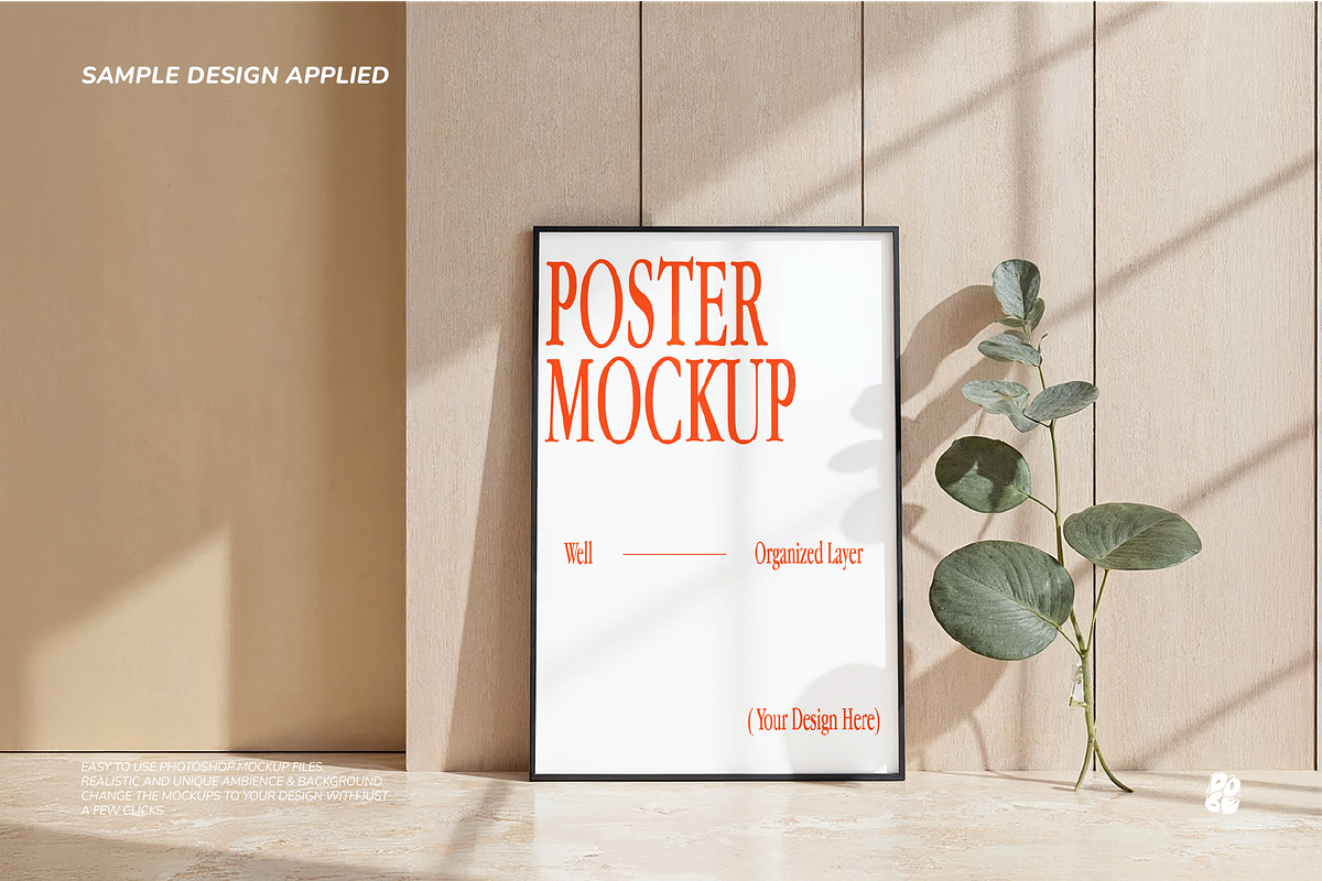 Minimalist Black Frame Mockup Vol 2, a Household Mockup by DOBE Studio (Photo 2 of 11)
