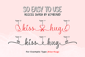 Valentine Kiss Hug Font Duo