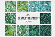 Palm leaves seamless pattern, a Pattern Graphic by Bigio Designs (Thumbnail 5 of 6)