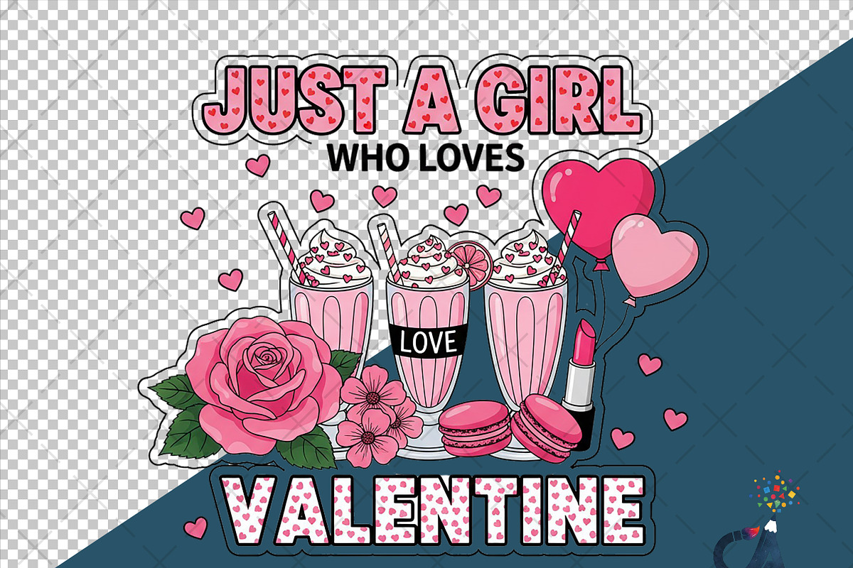 Pink Valentine PNG Sublimation, an Illustration by Creative Art (Photo 6 of 6)