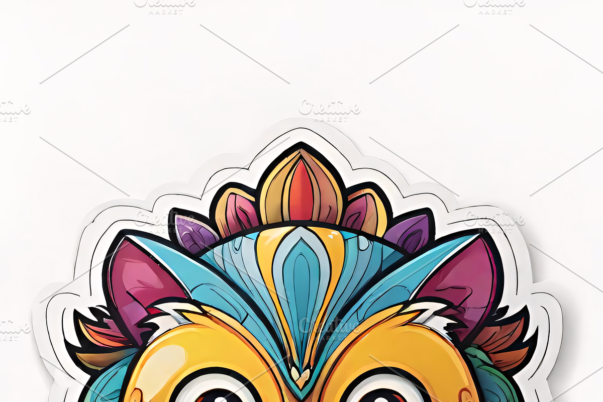 Boho Psychedelic&Sugar Skull Sticker, an Illustration by ETARA by Mea Hau (Photo 4 of 7)