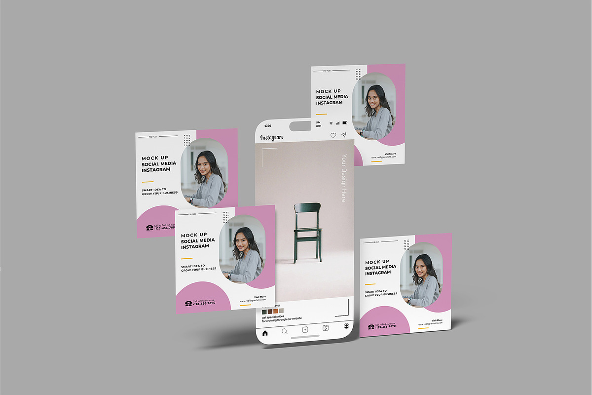 Mobile Social Media Post Mockup, a Social Media Template by rizalamora (Photo 2 of 11)