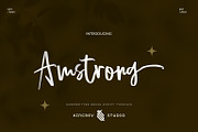 Amstrong - Handwritten Brush Script, a Handwritten Font by Kincrev Studio (Thumbnail 1 of 7)