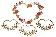 Autumn Floral Heart Wreath Clipart, an Illustration by Amanda Ilkov (Thumbnail 3 of 5)