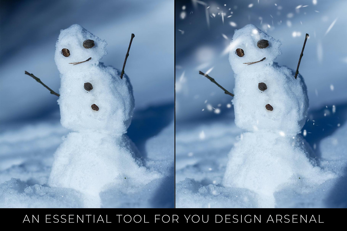 10 Realistic Photoshop Snow Brushes, a Brush Add-On by Dene Studios (Photo 4 of 8)