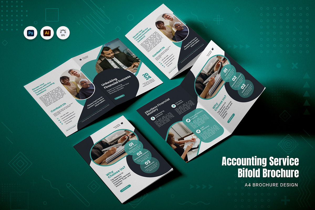 Accounting Service Bifold Brochure, a Brochure Template by Fannan Studio