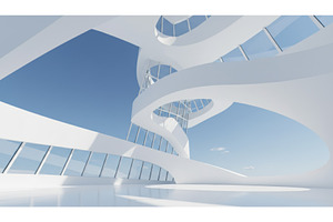 Bright white futuristic abstract, an Architecture Photo by Igor Tichonow