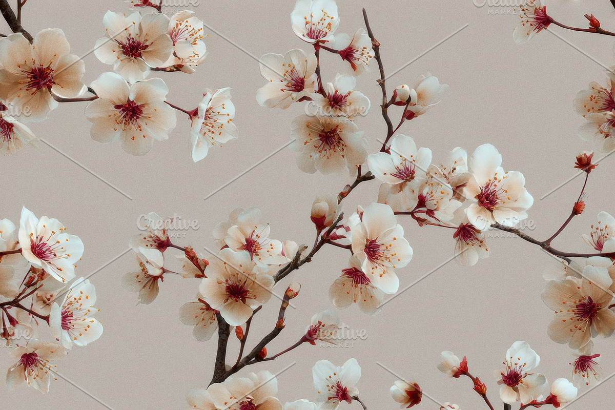 Warm Earthy Blossom Seamless Pattern, a Decorative Illustration by Virgo Studio