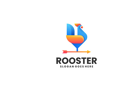 Logo Rooster Gradient Colorful Style