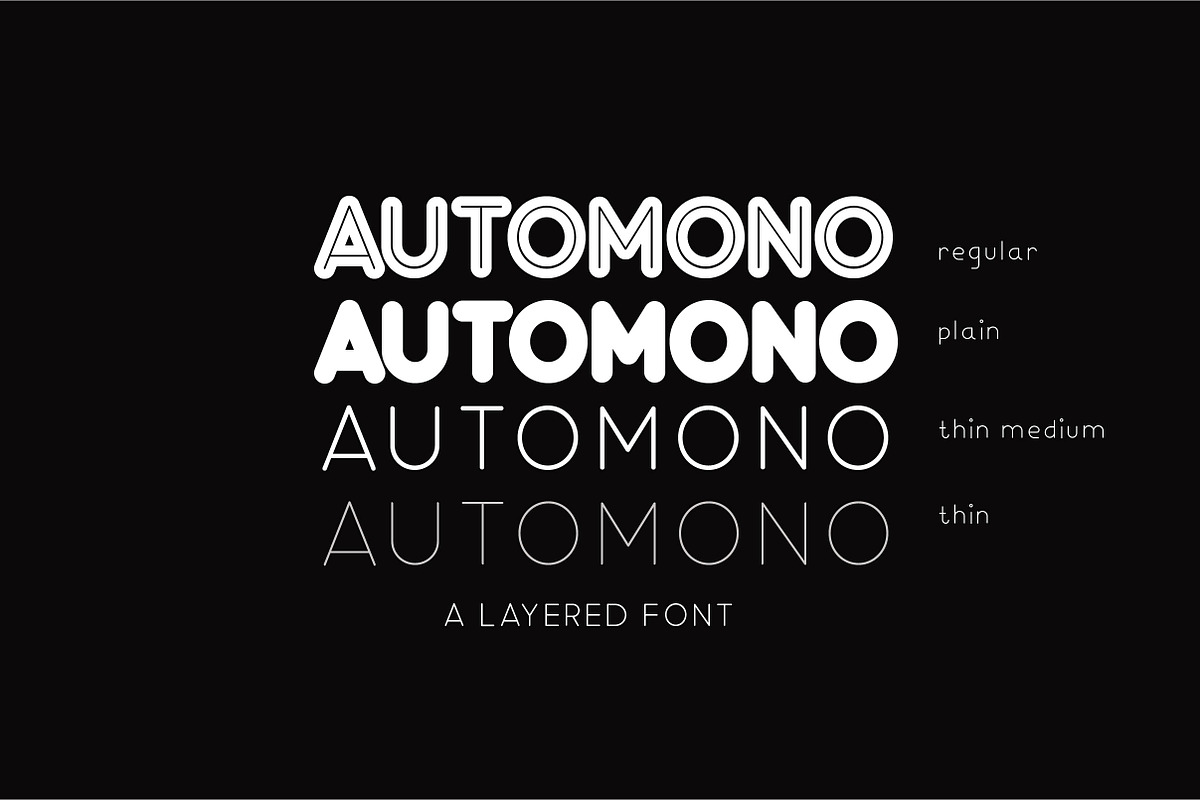 Automono Fonts preview 2
