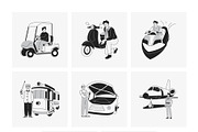 Vehicle Illustration Art Set, a Transportation Illustration by Vectors Market (Thumbnail 9 of 9)
