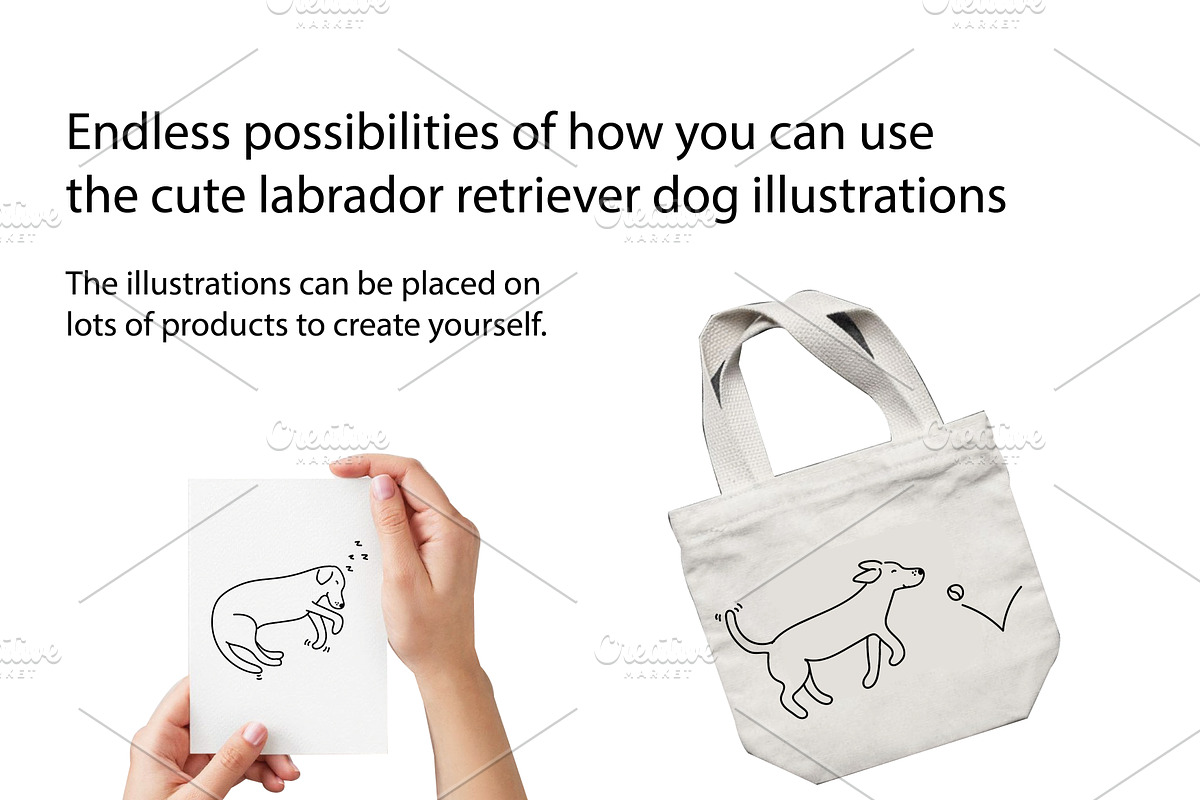 Cute Doodle Labrador Retrievers, an Illustration by Liz Pengilley Studio (Photo 4 of 4)