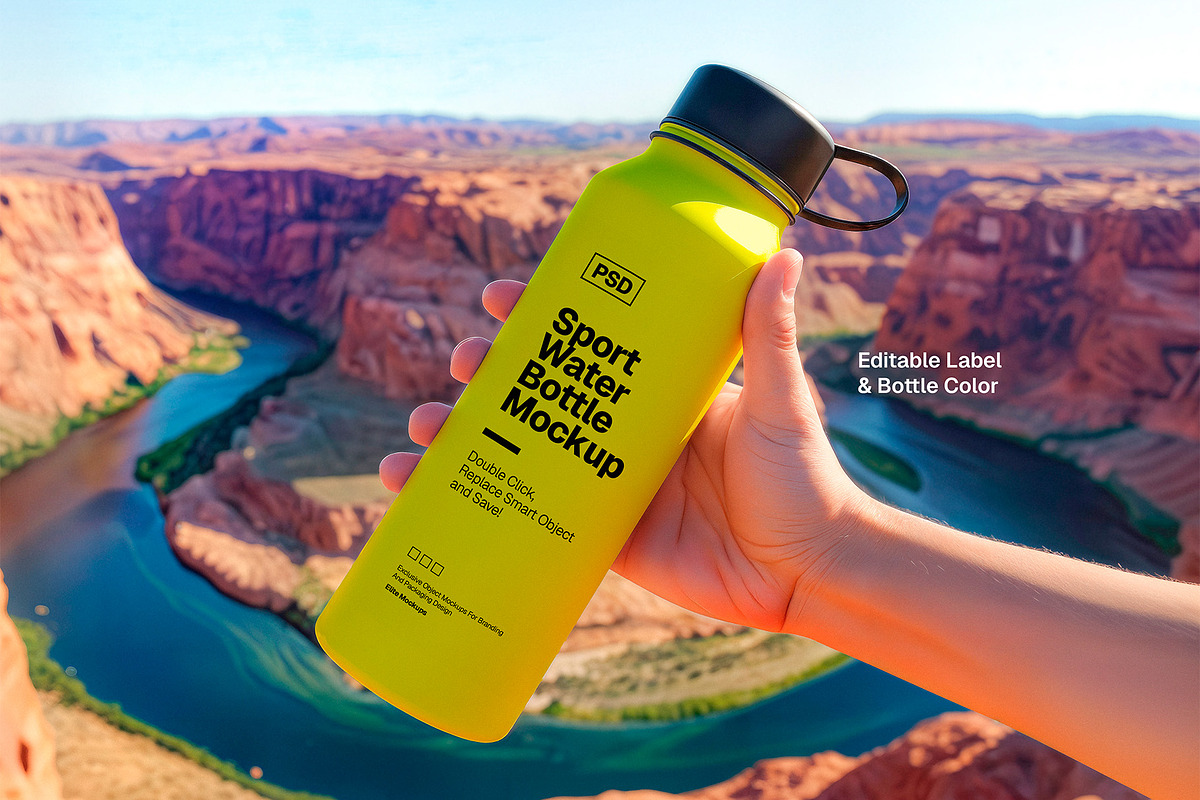 Sport Water Bottle Mockup, a Cups & Container Mockup by Elite Mockups (Photo 1 of 3)