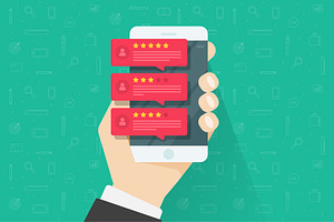 Online Review Testimonials Vector