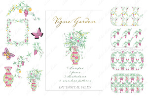 Grape Garden Chinoiserie DIY