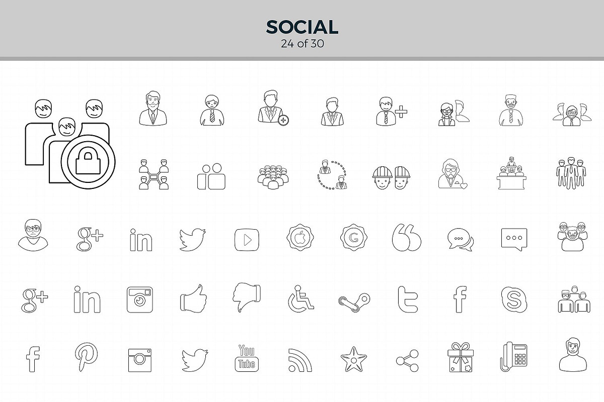 Jumbo Line Icons Pack, an Outline Icon by Jumbo Icons (Photo 25 of 48)
