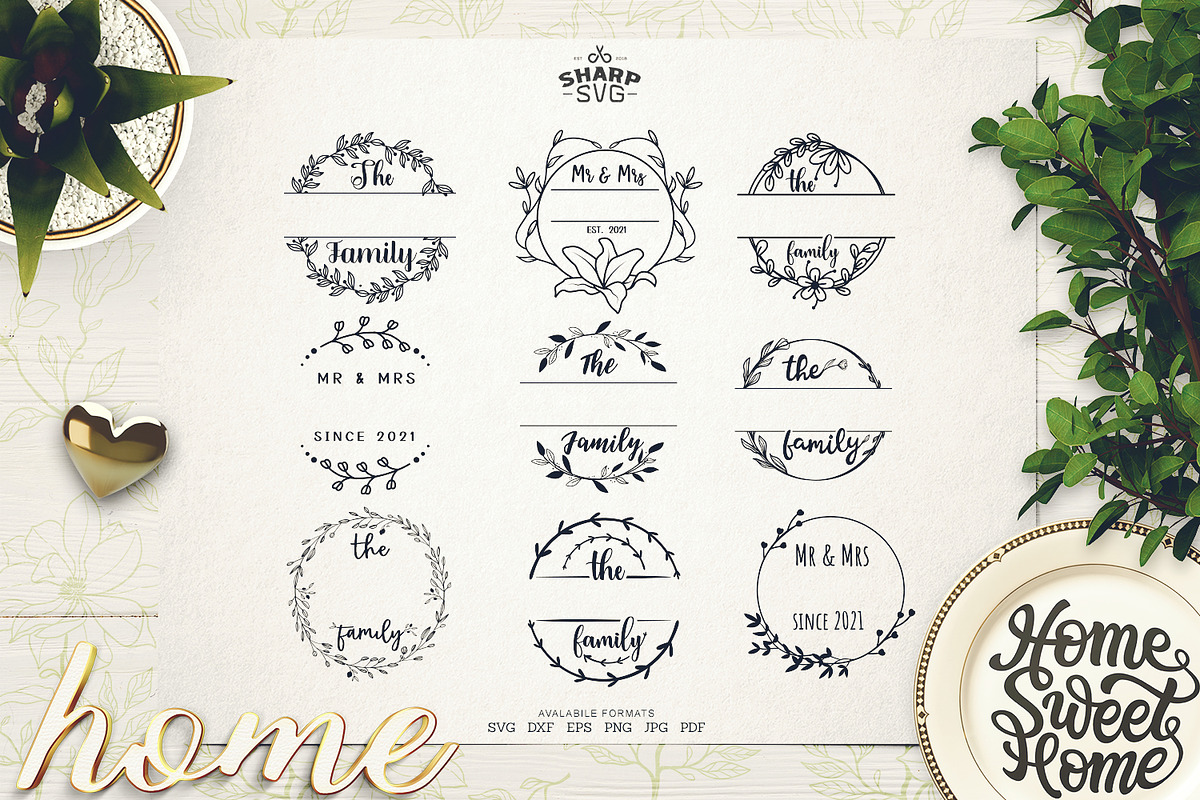 Family Name Sign SVG - Family Sign, a Decorative Illustration by SharpMarketplace