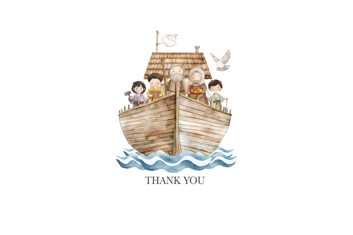 Noah’s Ark Watercolor Clipart Bundle, an Illustration by CharmClipArt (Photo 8 of 8)