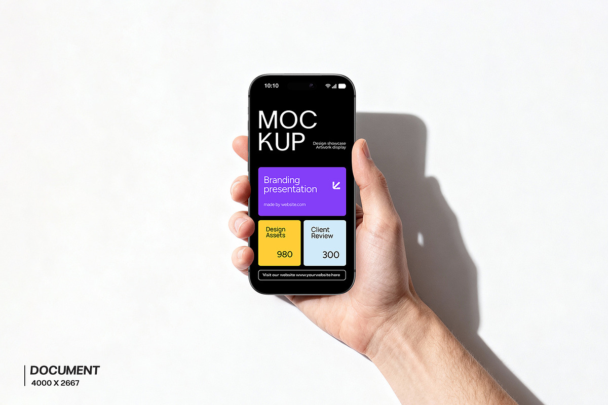 Holding iPhone 17 Pro Max Mockup, an iPhone Mockup by RamStudio2 (Photo 2 of 11)