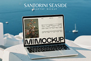 Santorini Seaside MacBook Mockup, a Mac Mockup by Goodies.Buro (Thumbnail 1 of 2)