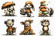 Quirky Woodland Animals PNG Clipart, a Seasonal Illustration by Craft Nest (Thumbnail 4 of 6)