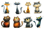 Quirky Cats Clipart, an Illustration by Designworld (Thumbnail 6 of 6)