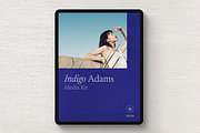Indigo Media Kit Canva Template, a Templates & Theme by Regent Parkette (Thumbnail 1 of 3)