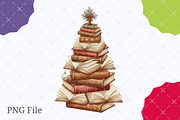Christmas Tree Books Teacher Design, an Illustration by designcity5 (Thumbnail 1 of 8)