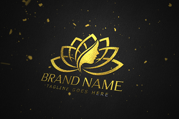 Elegant Lotus & Woman Logo. Beauty Spa preview 3
