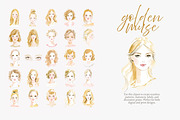 Golden muse clipart set, a Decorative Illustration by Patishop Art (Thumbnail 3 of 10)