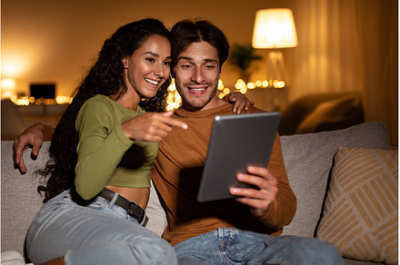 Couple Holding Tablet, Woman, a Person Photo by Prostock-Studio