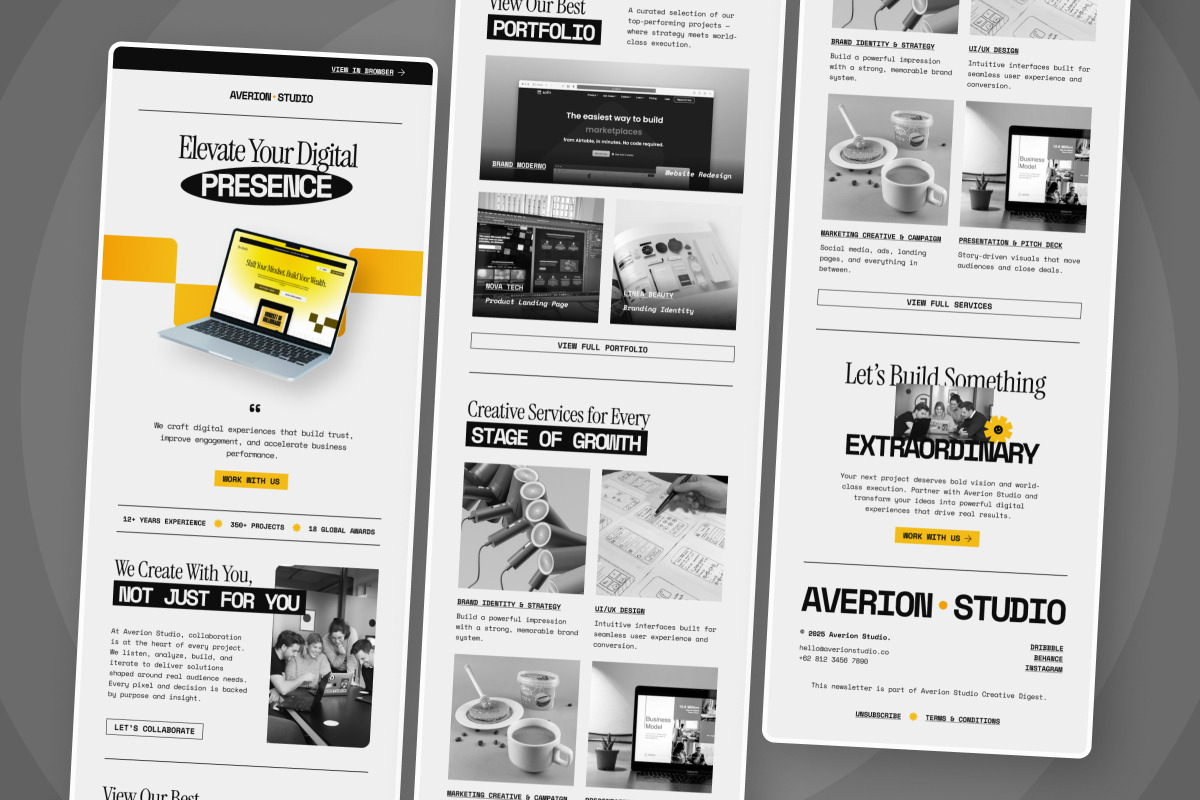 Digital Agency Portfolio Email News, a Landing Page Template by twinstd (Photo 4 of 5)