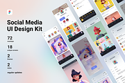 Social Media UI Kit (for Figma), an UI Kit Template by Julia Shagofferova (Thumbnail 1 of 13)