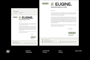 Professional Letterhead Design, a Stationery Template by Neermana